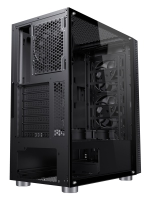 Корпус Accord 3407 черный без БП ATX 8x120mm 2xUSB2.0 1xUSB3.0 audio bott PSU