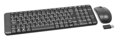 Клавиатура + мышка MK220 RUS BLACK (неяркая гравировка) 920-003236 LOGITECH