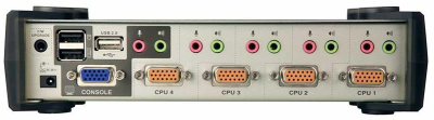 Переключатель электронный ATEN 4-Port PS/2-USB VGA/Audio KVMP™ Switch with OSD (CS1734B-AT-G)