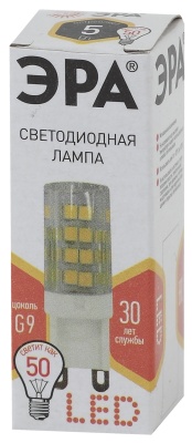 ЭРА Б0027863 Светодиодная лампа LED smd JCD-5w-220V- cer-827-G9