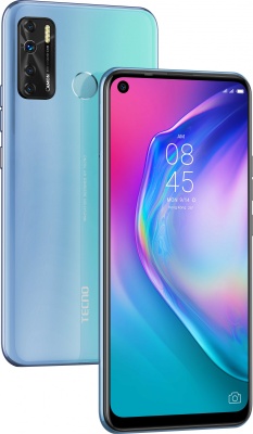 Смартфон Tecno Camon 15 Air 64Gb 3Gb голубой моноблок 3G 4G 2Sim 6.6" 720x1600 Android 10 48Mpix 802.11 a/b/g/n/ac GPS GSM900/1800 GSM1900 MP3 microSD max256Gb