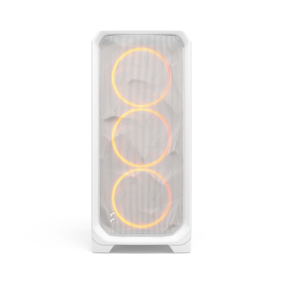 Корпус ПК без блока питания/ Case Fractal Design Meshify 3 RGB TG Clear Tint, Midi-Tower, 3x140mm ARGB, 2xUSB-A 3.2 + 1xUSB 3.2 Type-C E-ATX, ATX, mATX, mITX, White