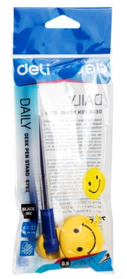 Ручка шариковая Deli E6793BLUE на подставке 0.5мм синие чернила