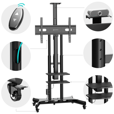 ONKRON моторизированная стойка для ТВ 50"-86", черная TS1881 eLift