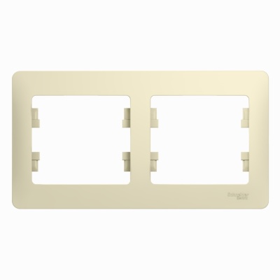Systeme electric GSL000202 GLOSSA 2-постовая РАМКА, горизонтальная, БЕЖЕВЫЙ
