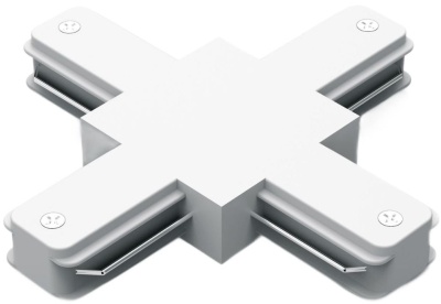 Коннектор для трековых шинопроводов (+) белый однофазный Gauss Gauss TR112