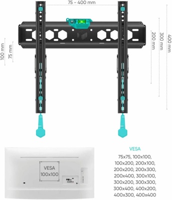 Кронштейн для телевизора Onkron TM5 черный 32"-65" макс.68кг настенный наклон