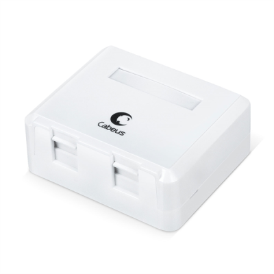 Коробка для настенного монтажа Cabeus, 2x keystone, внешняя, цвет: белый, (MB-2)