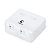 Коробка для настенного монтажа Cabeus, 2x keystone, внешняя, цвет: белый, (MB-2)