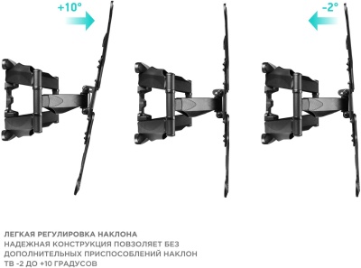 Кронштейн для телевизора Onkron M5 черный 32"-70" макс.36.4кг настенный поворот и наклон