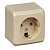 Systeme electric PA16-003K ЭТЮД О/У РОЗЕТКА с заземлением без шторок 16А 250B, КРЕМОВЫЙ, Россия
