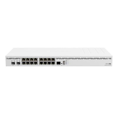 Маршрутизатор MikroTik Cloud Core Router 2004-16G-2S+ with Annapurna Labs Alpine v2 CPU with 4x ARMv8-A Cortex-A57 cores running at 1.7GHz, 4GB of DDR4 RAM, 128MB NAND storage, 16 x Gbit LAN, 2x SFP+ ports, 1U rack (CCR2004-16G-2S+)