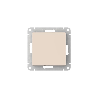 ATLASDESIGN 1-клавишный ВЫКЛЮЧАТЕЛЬ, сх.1, 10АХ, быстрозажимные клеммы, БЕЖЕВЫЙ