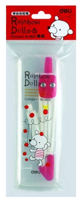 Циркуль Deli E8622 корпус ассорти пластик