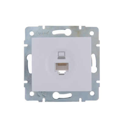Розетка компьютерная 1-м СП Karina RJ45 механизм бел. LEZARD 707-0288-139
