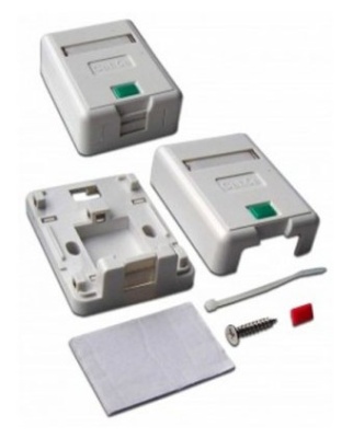 Коробка Lanmaster LAN-SA1/S-WH настенная 48x65x27мм крышка RJ45 (упак.:1шт)