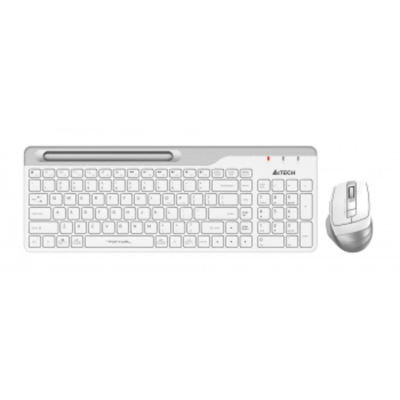 Клавиатура + мышь A4Tech Fstyler FB2535C клав:белый/серый мышь:белый/серый USB беспроводная Bluetoot