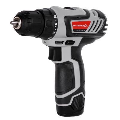 Аккумуляторная дрель-шуруповерт ИНТЕРСКОЛ ДА-12ЭР 28 ПРОМО, 12В, 1400 об/мин, с 1 АКБ 2 Ач и ЗУ