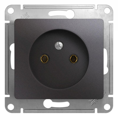 Systeme electric GSL001341 GLOSSA РОЗЕТКА без заземления,16А, 250В, механизм, ГРАФИТ