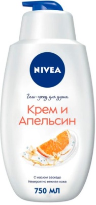 Гель для душа Nivea Крем и апельсин 750мл (80867)