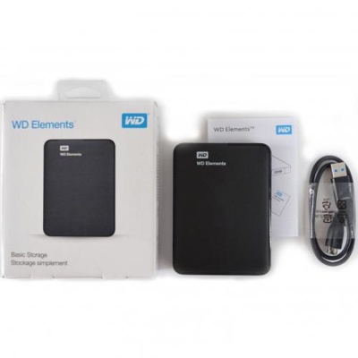 Жесткий диск WD Original USB 3.0 1Tb WDBUZG0010BBK-WESN Elements Portable 2.5" черный