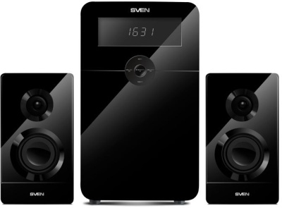 SVEN MS-2250, черный, акустическая система 2.1, мощность (RMS): 50Вт + 2х15Вт, SD/USB, FM-радио, LED-дисплей, пульт ДУ, Bluetooth SVEN MS-2250 (SV-016722)
