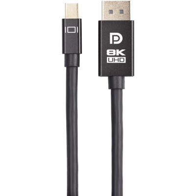 Кабель 1.4V Mini DisplayPort M <--> Display Port M 1,8м  4K@120HZ 8K@60HZ Telecom (TA683M-1.8M) VCOM Кабель-переходник Telecom Mini DisplayPort M/DisplayPort M (TA683M-1.8M)