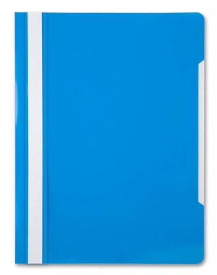 Папка-скоросшиватель Бюрократ -PS20AZURE A4 прозрач.верх.лист пластик голубой 0.12/0.16