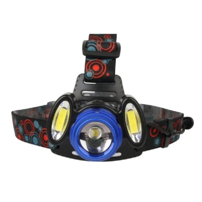 Ultraflash E1334 (фонарь налоб акк 3,7В, синий  /черный, 3LED, 4 Ватт, фокус, 2 ак 4 реж, метал,