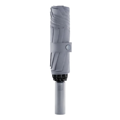 Зонт NINETYGO, обратного складывания со светодиодной подсветкой, серый