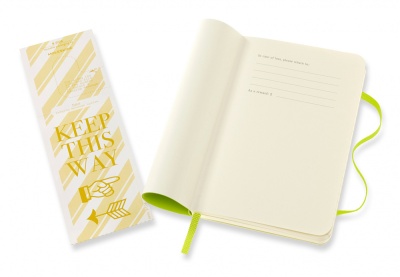 Блокнот Moleskine CLASSIC SOFT QP611C2 Pocket 90x140мм PU 192стр. линейка мягкая обложка лайм