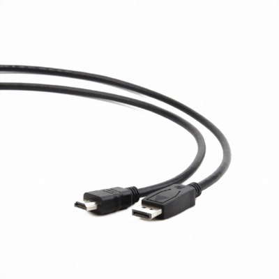 Кабель Cablexpert Кабель DisplayPort-HDMI Cablexpert CC-DP-HDMI-6, 20M/19M, 1.8м, черный, экран, пакет (082082) {100}
