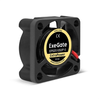 Exegate EX295188RUS Вентилятор 5В DC ExeGate ExtraPower EP02510S2P-5 (25x25x10 мм, Sleeve bearing (подшипник скольжения), 2pin, 12000RPM, 26dBA)