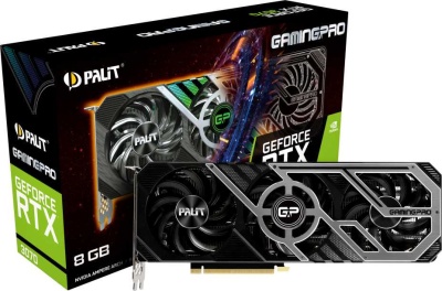 Видеокарта Palit (Gainward) PCI-E 4.0 PA-RTX3070 GAMINGPRO 8G NVIDIA GeForce RTX 3070 8192Mb 256 GDDR6 1500/14000/HDMIx1/DPx3/HDCP (NE63070019P2-1041X)