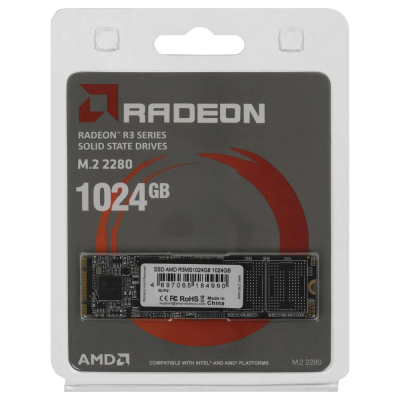 Твердотельный накопитель SSD AMD Radeon M2.2280 1TB R3 Series