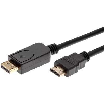 Кабель-переходник DisplayPort M-> HDMI M 4K@60Hz 1.8m iOpen (Aopen/Qust) <ACG609-1.8M> VCOM Кабель-переходник AOpen/Qust DisplayPort M/HDMI M (ACG609-1.8M)