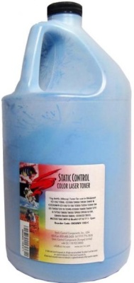 Тонер Static Control OKIUNIV-1KG-C голубой флакон 1000гр. для принтера Oki C3300N/5500