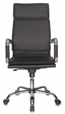 Кресло руководителя Бюрократ Ch-993 черный искусственная кожа крестовина металл хром
