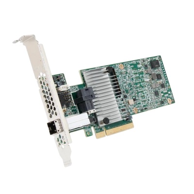 RAID-контроллер Broadcom LSI MegaRAID SAS 9380-4I4E SGL (LSI00439 / 05-25190-02) PCIe 3.0 x8 LP, SAS/SATA 12G, RAID 0,1,5,6,10,50,60, 8port(1*int SFF8643 + 1*ext SFF8644), Cache 1GB, 3108ROC, RTL {5}