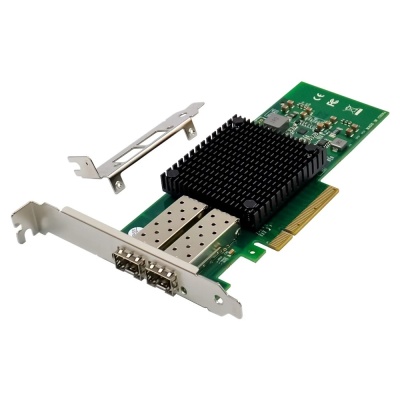 ORIENT XWT-MCX3PE8 2SFP+, Сетевая карта PCI-Ex8 v3.0 2xSFP+ 10Gbps Server NIC, Mellanox ConnectX-3 chipset, 10/1 Гбит/с, 2 планки крепления в комплекте (33296)