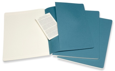 Блокнот Moleskine CAHIER JOURNAL CH021B44 XLarge 190х250мм обложка картон 120стр. линейка голубой (3шт)