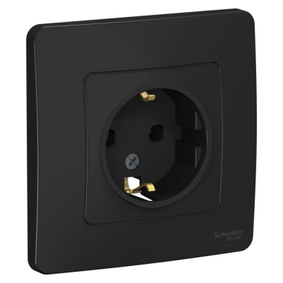 Systeme electric BLNRS001016 BLANCA С/У РОЗЕТКА с заземлением без шторок, 16А, 250В, АНТРАЦИТ