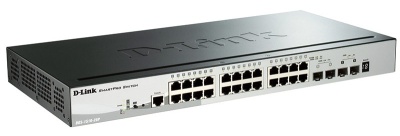 Коммутатор D-Link DGS-1510-28P/A1A 24G 2SFP 2SFP+ 24PoE 193W управляемый