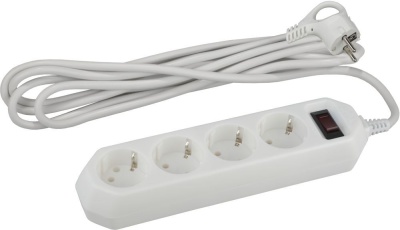 Сетевой фильтр Эра USF-M-4es-1.5m-W 1.5м (4 розетки) белый (пакет ПЭ)