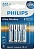 Philips Батарейки LR03E4B/51 ААА алкалиновые 1,5v, LR03-4BL Ultra (4/48/144/27648). Блистер 4 шт.