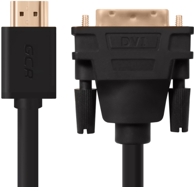 Greenconnect Кабель HDMI-DVI 10.0m черный, OD7.3mm, 28/28 AWG, позолоченные контакты, 19pin AM / 24+1M AM double link, GCR-HD2DVI1-10.0m, тройной экран Greenconnect HDMI—DVI 19M / 25M double link (GCR-HD2DVI1-10.0m)