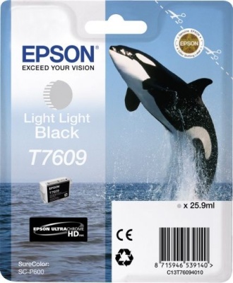 Картридж струйный Epson T7609 C13T76094010 серый (12000стр.) (25.9мл) для Epson SureColor SC-P600