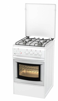 Плита Комбинированная Flama AK 1411 W белый реш.сталь