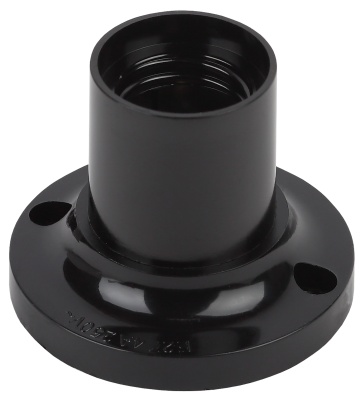 Патрон Е27 потолочный, бакелит, черный (x50) (50/200/4800) ЭРА Б0044083