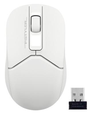 Мышь A4Tech Fstyler FG12S белый оптическая (1200dpi) беспроводная USB (3but)